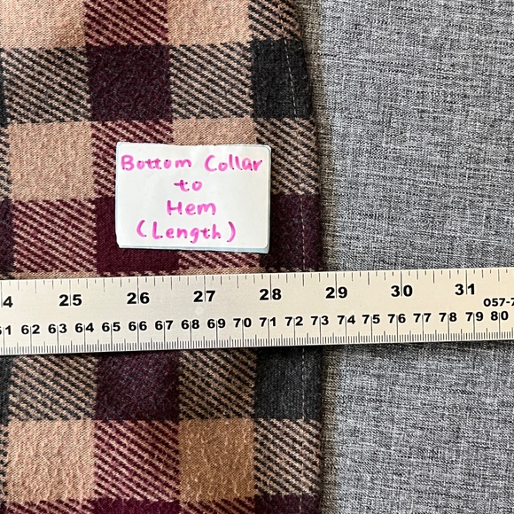 Faherty Legend Flannel Button Down Sweater Shirt - Men's Size M - Tan - Picture 10 of 12